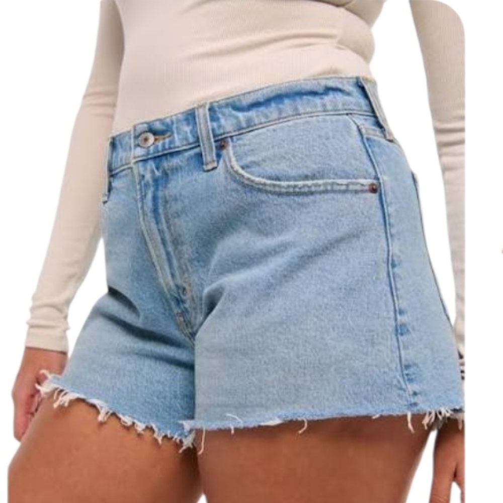 Abercrombie & Fitch Light Blue Denim Jean Shorts - Picture 1 of 12